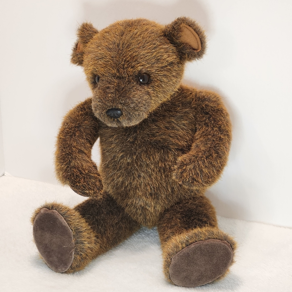 🩵Vintage Little Folk Brown Bear Made In England 1982 G. McBride Tiverton, Devon - Picture 7 of 11